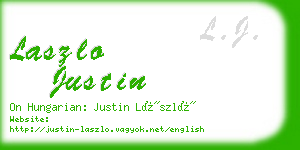 laszlo justin business card